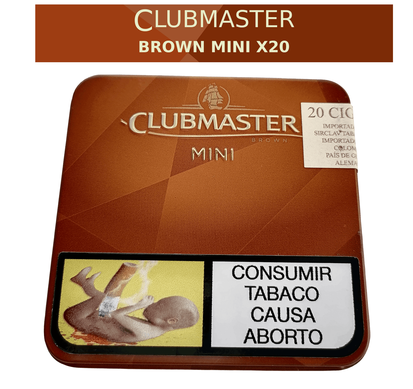 Mini Cigarros Clubmaster Brown Chocolate 🍫