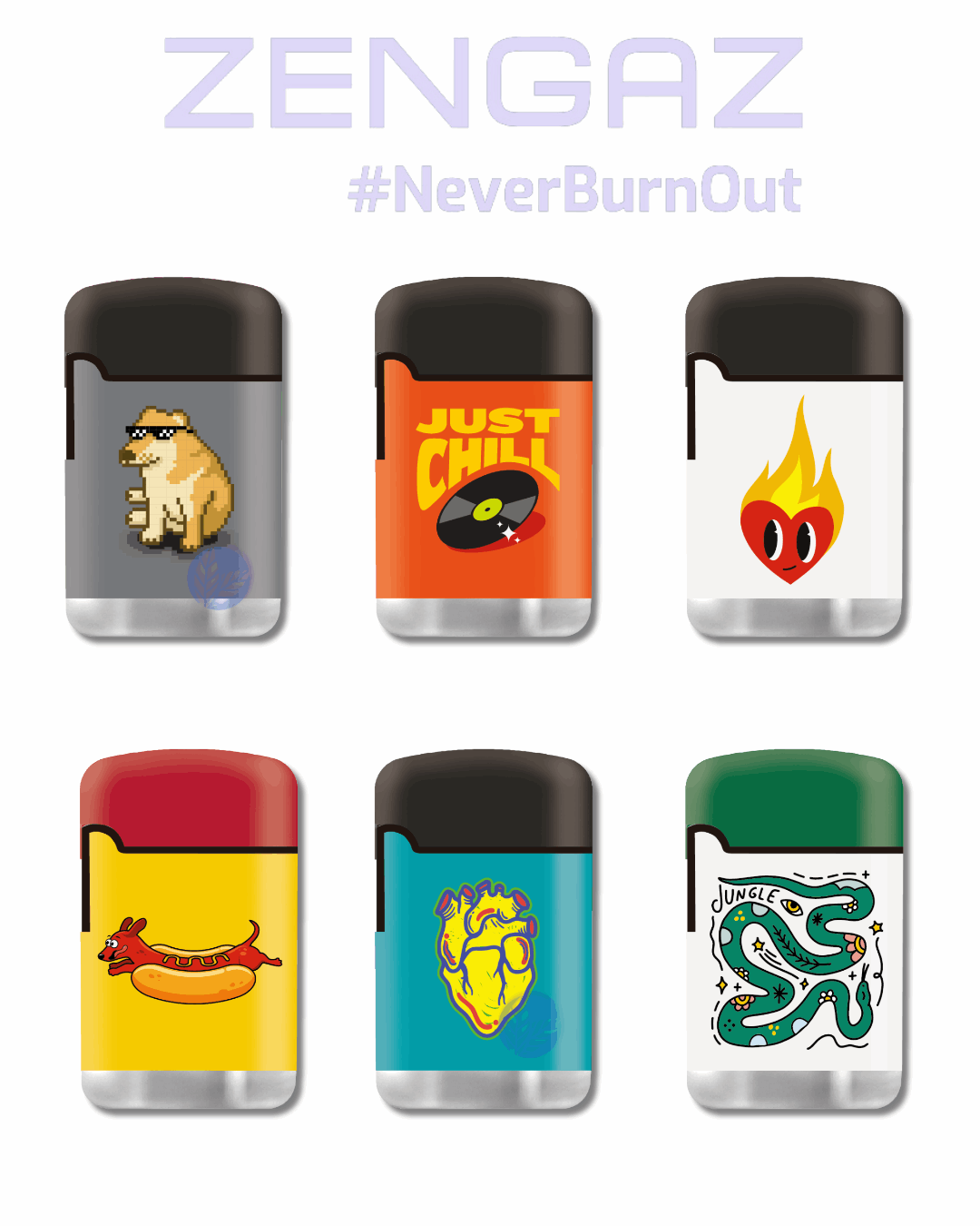 Encendedor Zengaz ZL-3 D2 coleccion gas butano