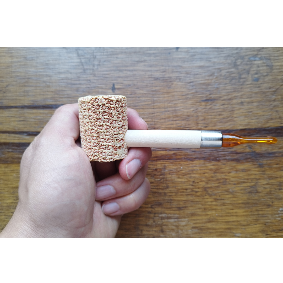 pipa de maíz fumada dulce, compacta y ligera