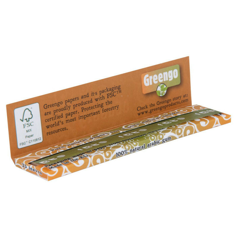 Papeles para armar greengo king size combustion lenta cultura canábica 420