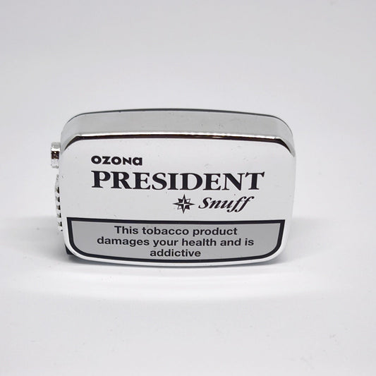 Lata de Snuff Ozona President – Tabaco de inhalar clásico mentolado en Colombia